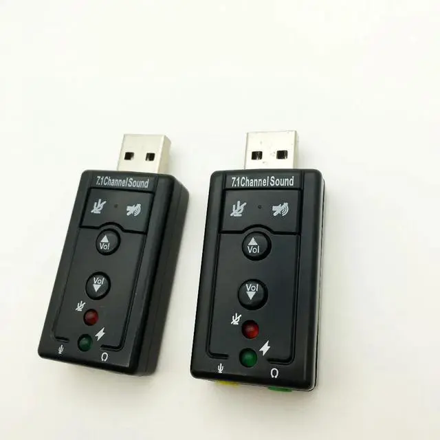Alt view image 3 of 4 - External USB AUDIO SOUND CARD ADAPTER VIRTUAL 7.1 ch USB 2.0 Mic Speaker Audio Headset Microphone 3.5mm Jack Converter