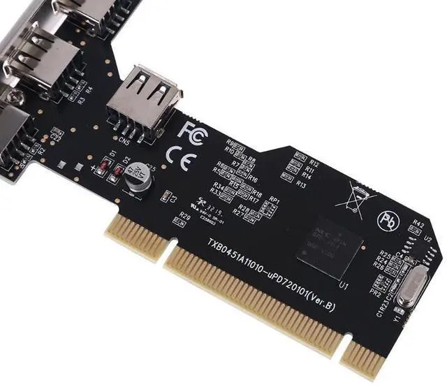 Alt view image 5 of 6 - High Speed 480Mbps PCI  to 5 Ports USB 2.0  Expansion Card Usb  Hub Controller  NEC720101 Chipset