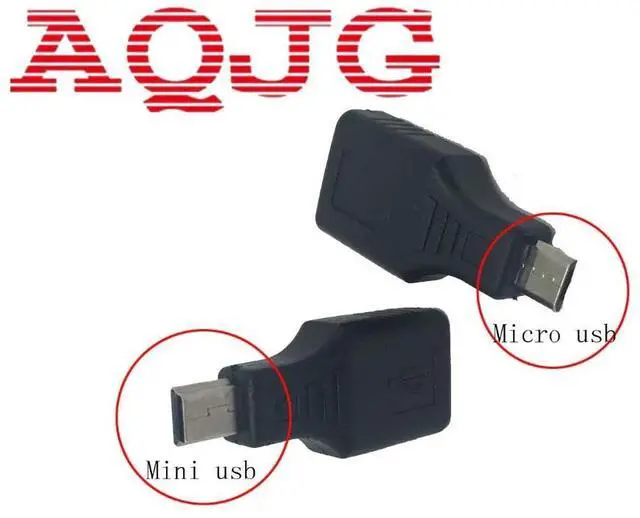 Alt view image 4 of 6 - Mini USB USB 2.0 A Female To Micro / Mini USB B 5 Pin Male Plug OTG Host Adapter Converter Connector up to 480Mbps Black