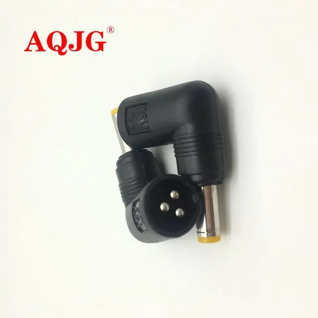 Alt view image 4 of 6 - 5.5 x 2.5 mm male DC Power Connector Adapter Laptop 5.5*2.5 to 3pin 3hole 90 Degrees Plugs DC jack For Notebook Computer 16VM2
