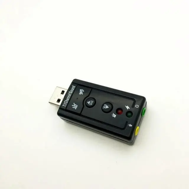 Alt view image 4 of 4 - External USB AUDIO SOUND CARD ADAPTER VIRTUAL 7.1 ch USB 2.0 Mic Speaker Audio Headset Microphone 3.5mm Jack Converter