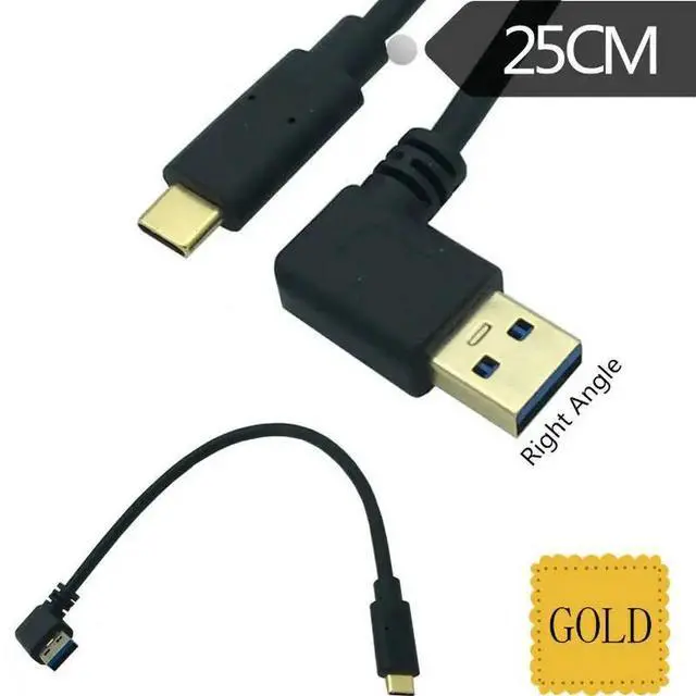 Alt view image 3 of 5 - Type-C to USB3.0  male Extension cable  90 Degree  Angled usb 3.1 Data Sync & Charge Cable