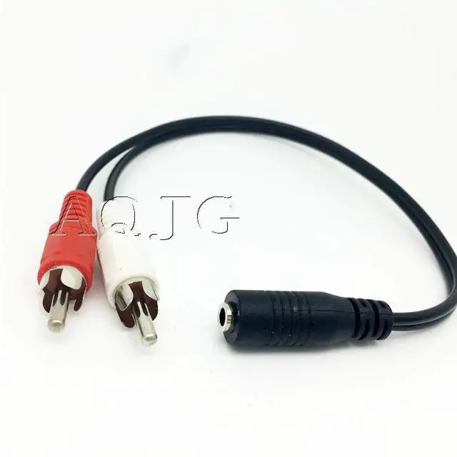 Alt view image 4 of 4 - Sale Universal 3.5mm Stereo Audio Female Jack to 2 RCA Male Socket to Headphone 3.5 Y Adapter Cable 1pcs