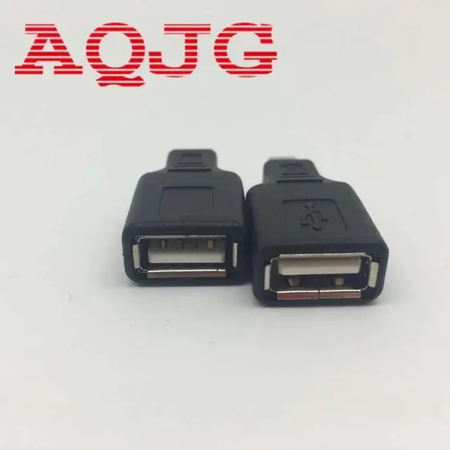 Alt view image 2 of 6 - Mini USB USB 2.0 A Female To Micro / Mini USB B 5 Pin Male Plug OTG Host Adapter Converter Connector up to 480Mbps Black