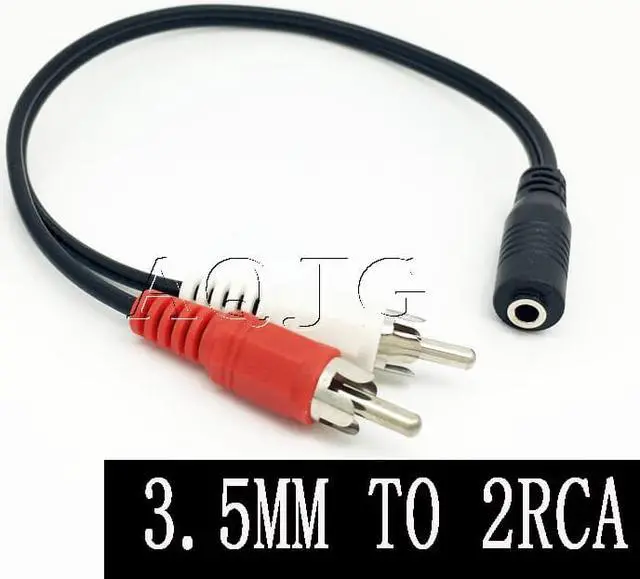 Main image of Sale Universal 3.5mm Stereo Audio Female Jack to 2 RCA Male Socket to Headphone 3.5 Y Adapter Cable 1pcs