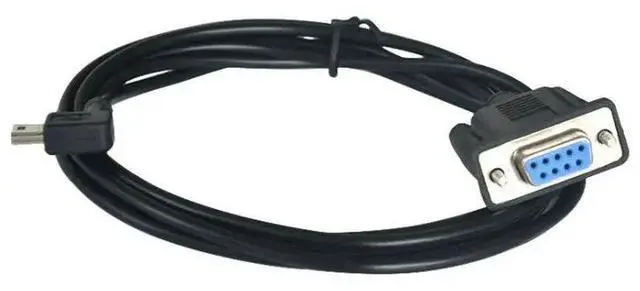 Alt view image 3 of 5 - Angled Mini USB 2.0 Male to RS232 DB9 9Pin Female Adapter Extension  Cable 6Ft 1.8m