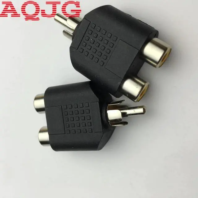 Main image of Universal 3.5mm Stereo Female Jack To 2 RCA Male Plug Adapter Headphone Y Audio Cable Female To Male Audio 2 in 1 Splitter