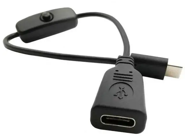 Alt view image 5 of 5 - USB 2.0 Type C Male to Female USB-C Extension  Cable With ON/OFF Switch  3A 22AWG 30V  Cord