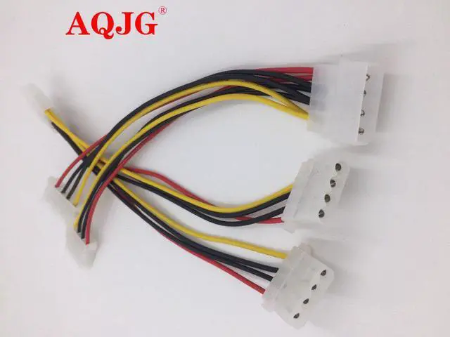 Main image of 4 Pin Molex Male to 2 ports Molex IDE Female Power Supply Y Splitter Adapter Cable for PC, cooling fan, CD Driver Hard Disk