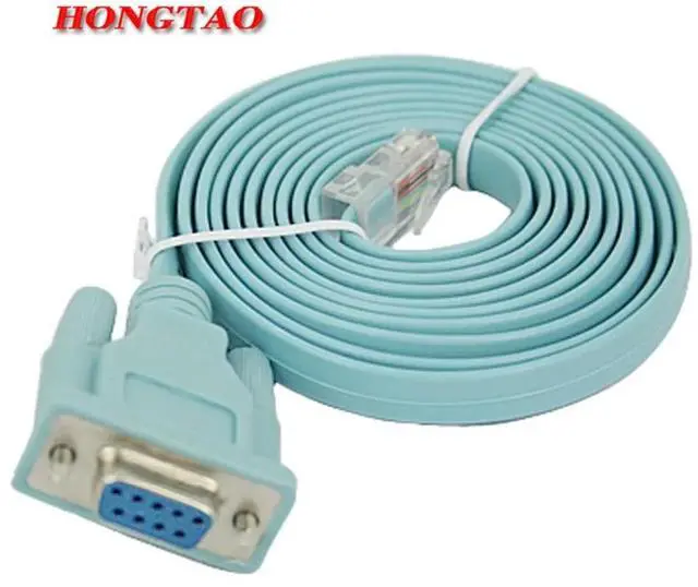 Alt view image 4 of 5 - RS232 TO USB DB9TO  RJ45 USB to Serial Interface with RJ45 CAT5 Console Adapter Cable for Cisc0 Routers Huawei H3c 6FT Blue