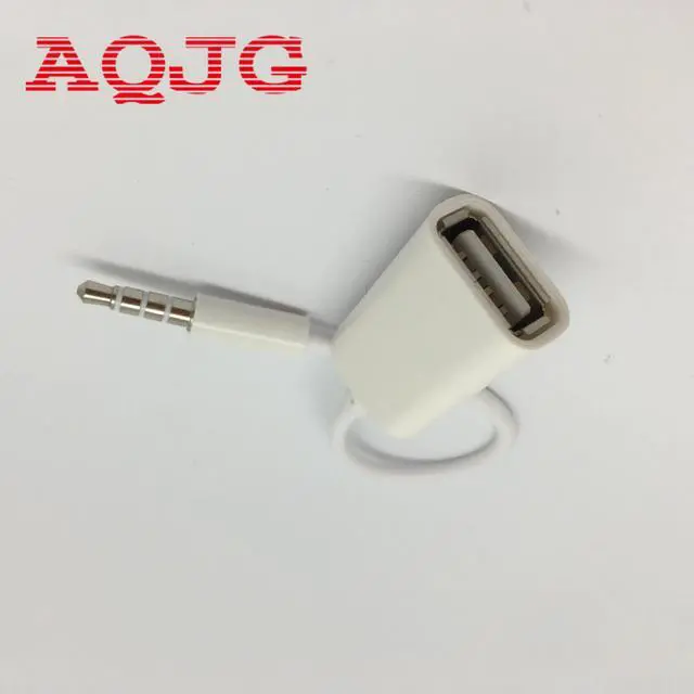 Alt view image 4 of 5 - 25cm 3.5mm Male car aux usb audio cable Cord mp3 adapter cable adapter usb flash drive