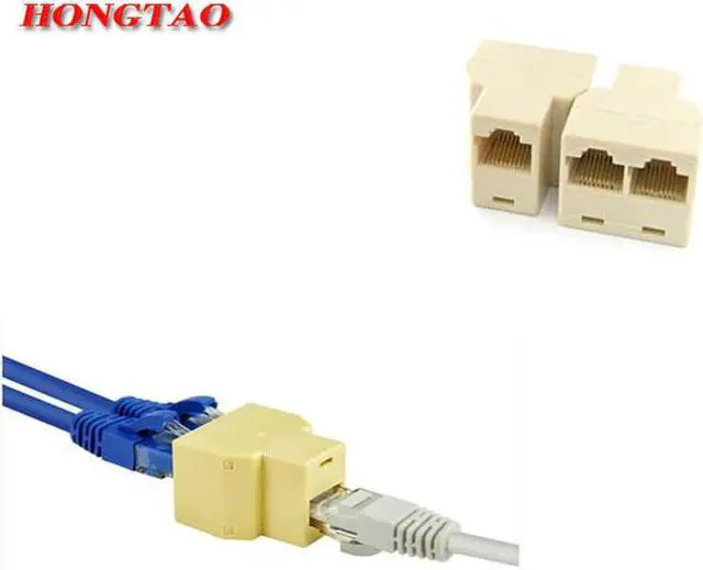 Main image of RJ-45 SOCKET RJ45 Splitter Connector CAT5 CAT6 LAN Ethernet Splitter Adapter 8P8C Network modular plug PC laptop cable contact