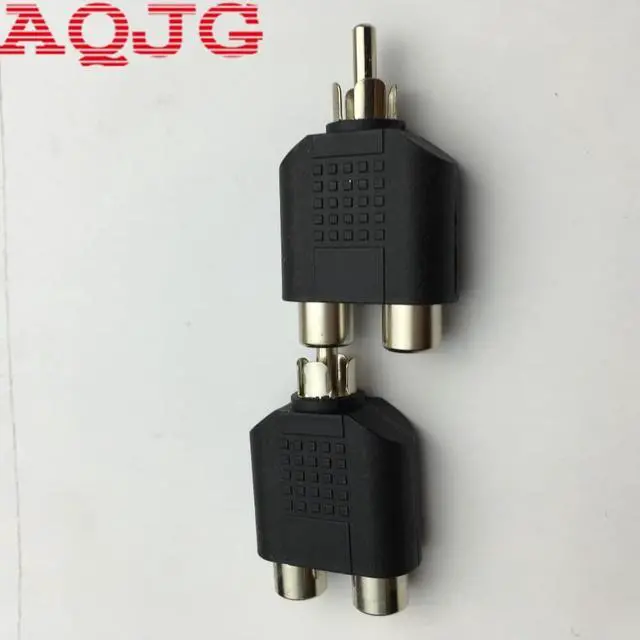Alt view image 3 of 5 - Universal 3.5mm Stereo Female Jack To 2 RCA Male Plug Adapter Headphone Y Audio Cable Female To Male Audio 2 in 1 Splitter
