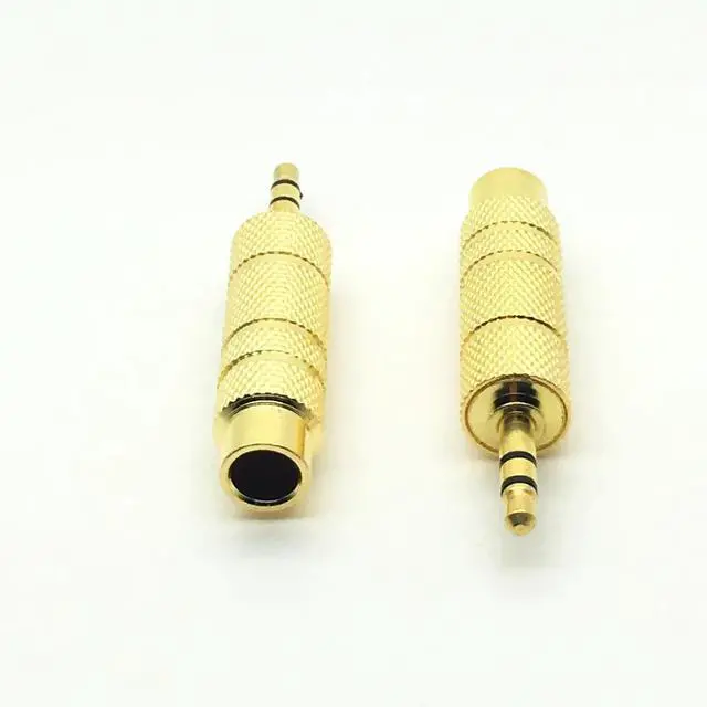 Alt view image 4 of 6 - 4pcs Gold 6.5mm 1/4" Male to 3.5mm Female Audio Adapter 6.35 mm Jack Stereo Converter Cable For Microphone