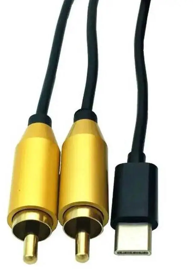 Alt view image 2 of 4 - USB C RCA Audio Cable Type-C to 2 RCA  Cable for iPhone Sumsung Xiaomi Speaker Home Theater TV 0.8M