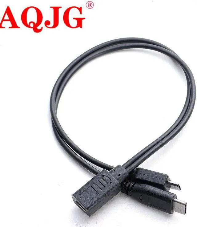Alt view image 3 of 6 - 2 in 1 Micro USB Female to USB-C Type C USB 3.1 type-c & Micro USB Male Splitter Extension Charge charging charger Y Cable