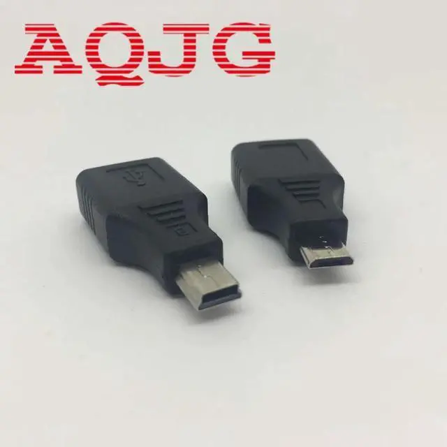 Alt view image 3 of 6 - Mini USB USB 2.0 A Female To Micro / Mini USB B 5 Pin Male Plug OTG Host Adapter Converter Connector up to 480Mbps Black