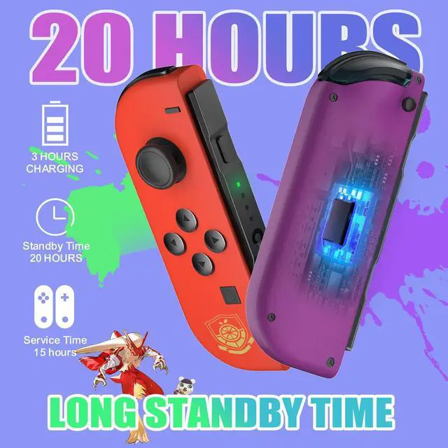 Alt view image 4 of 6 - Joy Cons for Switch Nintend, L/R Wireless Controllers Compatible with Nintend Switch Joycon with Wake-up/Screenshot color: Sky (sky)