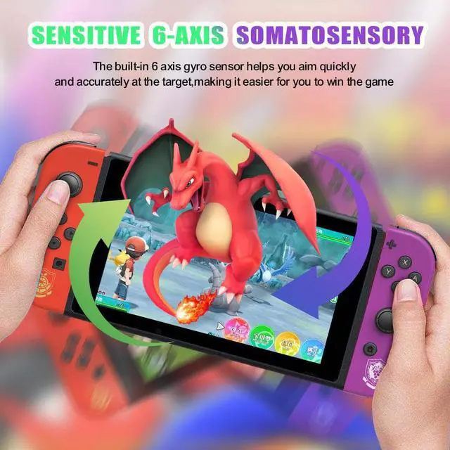 Alt view image 5 of 6 - Joy Cons for Switch Nintend, L/R Wireless Controllers Compatible with Nintend Switch Joycon with Wake-up/Screenshot color: Sky (sky)