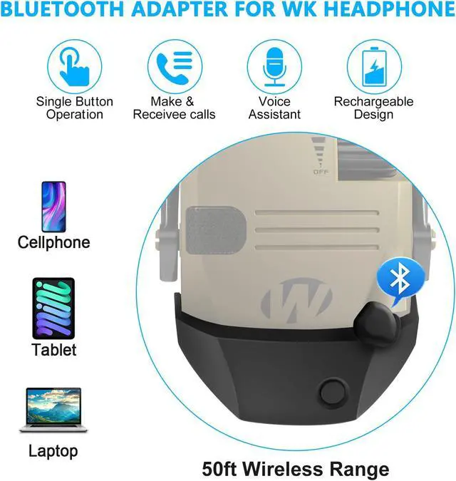 Alt view image 3 of 6 - Shooting Ear Protection Safety Earmuffs Noise Reduction Slim Shooter Electronic Muffs Hearing Protector for Huning NRR23dB color: gray (Green add Adapter)