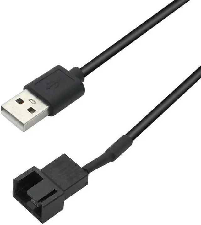 Alt view image 5 of 5 - 4 pin Fan To USB Adapter Cables 4 Pin Computer PC Fan Power Cable Connector Adapter 5V 30cm Connect