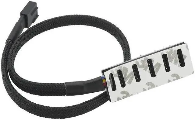 Alt view image 2 of 5 - Motherboard  CPU 1 to 5 4-pins TX4 PWM Fan Hub Computer Cooler Power Extension Cable Adapter