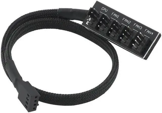 Alt view image 3 of 5 - Motherboard  CPU 1 to 5 4-pins TX4 PWM Fan Hub Computer Cooler Power Extension Cable Adapter