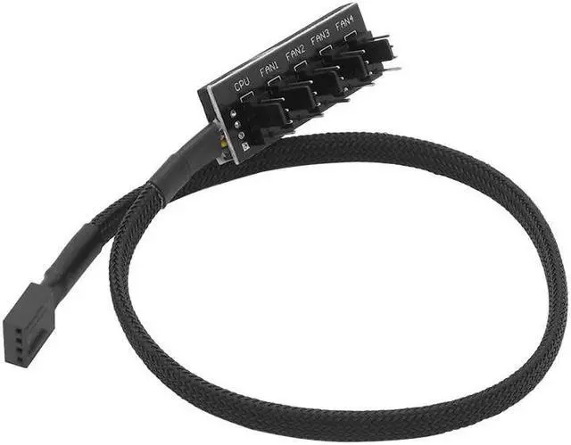 Main image of Motherboard  CPU 1 to 5 4-pins TX4 PWM Fan Hub Computer Cooler Power Extension Cable Adapter
