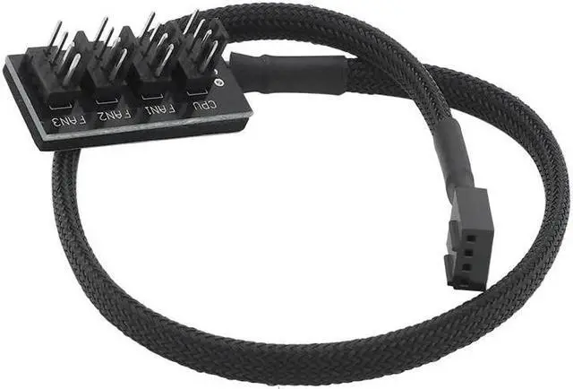 Alt view image 4 of 5 - 1 Female To 4 Male 4-Port Socket Power Cable For 4-Pin PWM Connector Cooling Fan