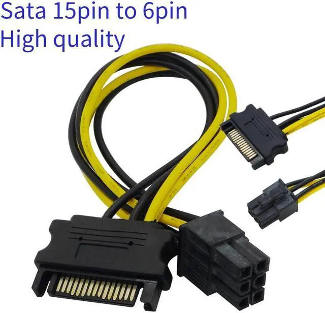 Main image of 20CM SATA 15pin to 6 Pin PCI-E PCIE Express Graphics Converter Adapter Cables