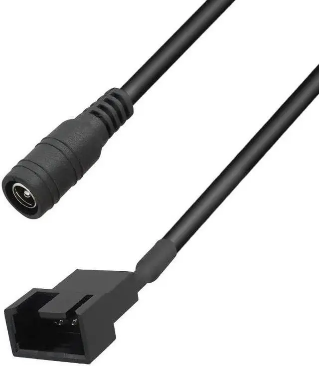 Alt view image 2 of 5 - DC5521 To 4 Pin Cable Computer Case CPU Cooling Fan Power Adapter Cable PWM Router Fan Switch Cable