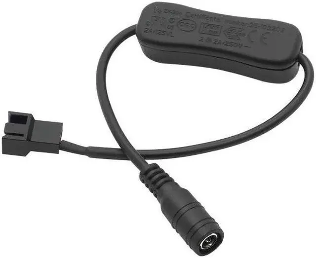 Alt view image 4 of 5 - DC5521 To 4 Pin Cable Computer Case CPU Cooling Fan Power Adapter Cable PWM Router Fan Switch Cable