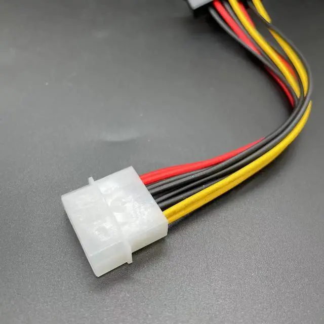 Alt view image 3 of 6 - 2pcs Computer Cable 4 Pin IDE Power Splitter 1 Male to 2 Female ATA / SATA Power Cable Y Splitter Hard Drive Power Supply Cable