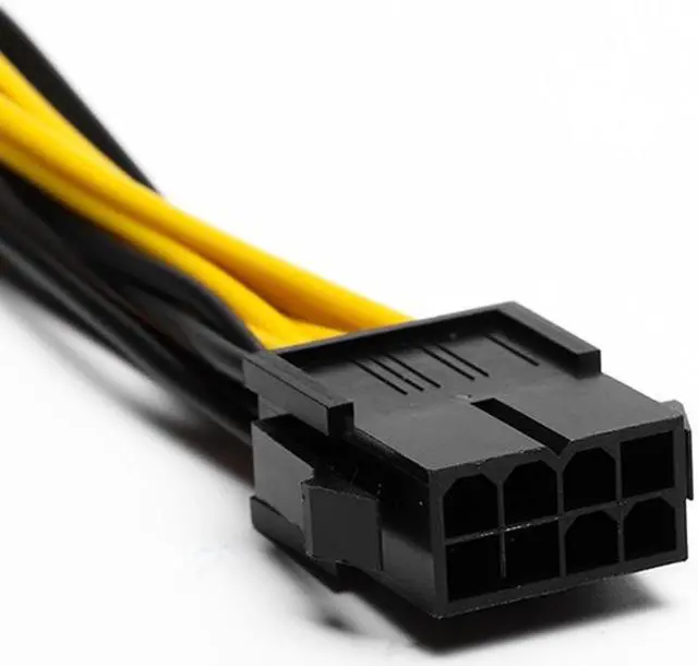 Alt view image 4 of 5 - 12V EPS CPU 8 Pin to Dual 8(6 2) Pin PCIE PCI Express Adapter for Graphics Card Power Extension Cable 20cm