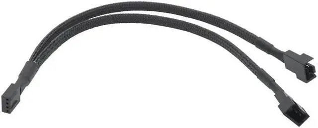 Alt view image 2 of 6 - Sleeve 4 pin PWM Fan Power Splitter Extensin Cable,Motherboard 4pin Fan Connector to 2 3 4 5 Spliter Hub Sleeving Adapter Cord   (PMW 1x2 26CM)
