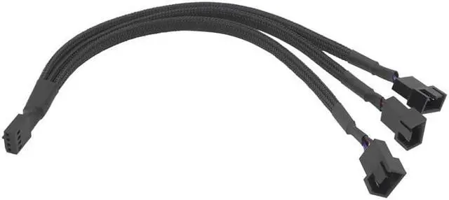 Alt view image 3 of 6 - Sleeve 4 pin PWM Fan Power Splitter Extensin Cable,Motherboard 4pin Fan Connector to 2 3 4 5 Spliter Hub Sleeving Adapter Cord   (PMW 1x2 26CM)