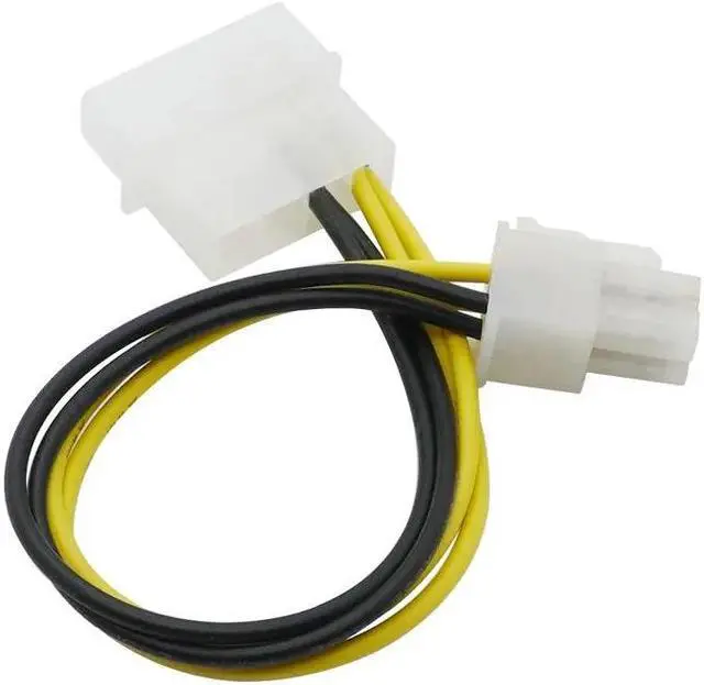 Alt view image 3 of 6 - SATA Power Cable for Motherboard ATX P4 to M-olex 4pin Power Cables 15CM