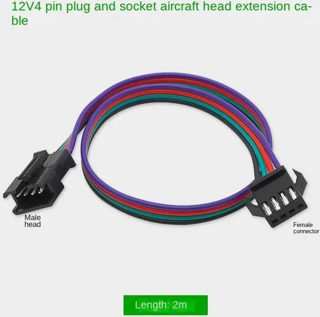 Alt view image 2 of 5 - 30CM 50CM 100CM 3Pin 4Pin Extension Cable 22AWG JST Plug Male to Female Wire Connector Cable(50CM)