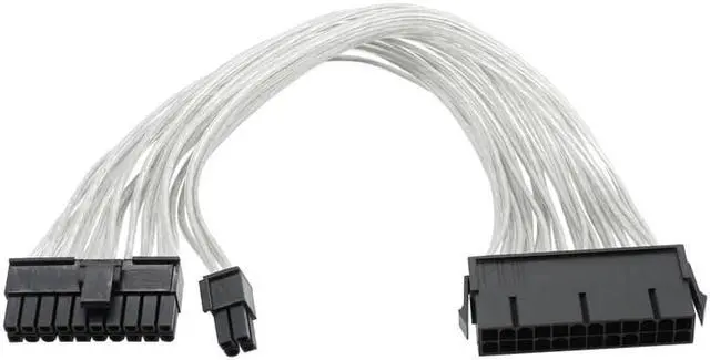 Alt view image 2 of 6 - 24 Pin PSU Power Supply Extension Cable 20+4 pin Tinned Copper Supply Male to Female ATX Mining for Computer Adaptor