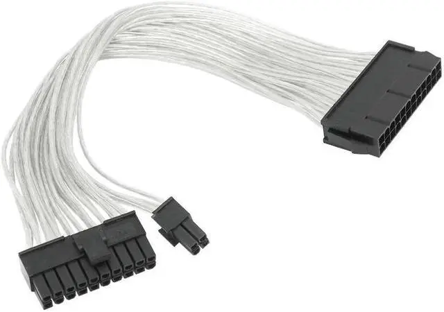 Alt view image 6 of 6 - 24 Pin PSU Power Supply Extension Cable 20+4 pin Tinned Copper Supply Male to Female ATX Mining for Computer Adaptor