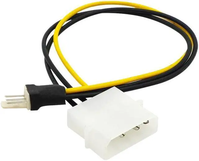 Alt view image 3 of 5 - (1PC)18cm Molex (LP4) Male to 3-pin PC Fan Power Adapter Cable / Cord / Wire