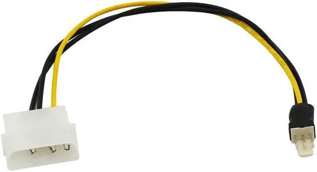Alt view image 4 of 5 - (1PC)18cm Molex (LP4) Male to 3-pin PC Fan Power Adapter Cable / Cord / Wire