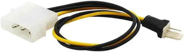 Alt view image 2 of 5 - (1PC)18cm Molex (LP4) Male to 3-pin PC Fan Power Adapter Cable / Cord / Wire