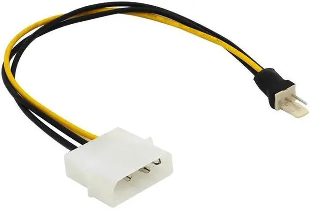 Alt view image 5 of 5 - (1PC)18cm Molex (LP4) Male to 3-pin PC Fan Power Adapter Cable / Cord / Wire