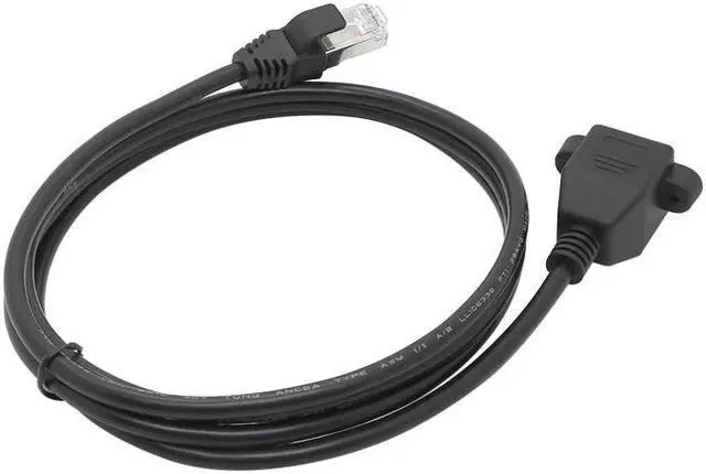 Alt view image 2 of 6 - 15CM RJ45 Short Cable Male To Female Screw Panel Mount Ethernet LAN Network Extension Cable Rj45 Female To Male Cable (100cm)