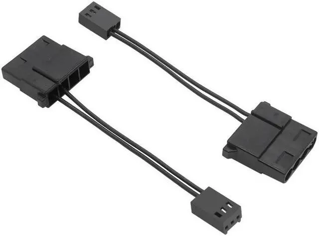 Alt view image 2 of 5 - 1pcs D-Type IDE 4Pin Female to 3Pin Male Cooling Fan Transfer Power Cable Adapter 22AWG 9CM