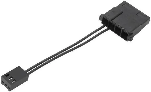Alt view image 4 of 5 - 1pcs D-Type IDE 4Pin Female to 3Pin Male Cooling Fan Transfer Power Cable Adapter 22AWG 9CM