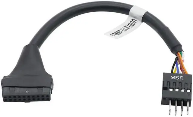 Alt view image 4 of 6 - 10pcs/lot 15CM Mainboard Motherboard USB 3.0 20 Pin Header Male to USB 2.0 9 Pin Female Adapter Cable Housing For Desktop