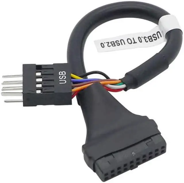 Alt view image 3 of 6 - 10pcs/lot 15CM Mainboard Motherboard USB 3.0 20 Pin Header Male to USB 2.0 9 Pin Female Adapter Cable Housing For Desktop