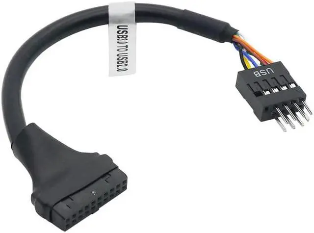 Main image of 10pcs/lot 15CM Mainboard Motherboard USB 3.0 20 Pin Header Male to USB 2.0 9 Pin Female Adapter Cable Housing For Desktop